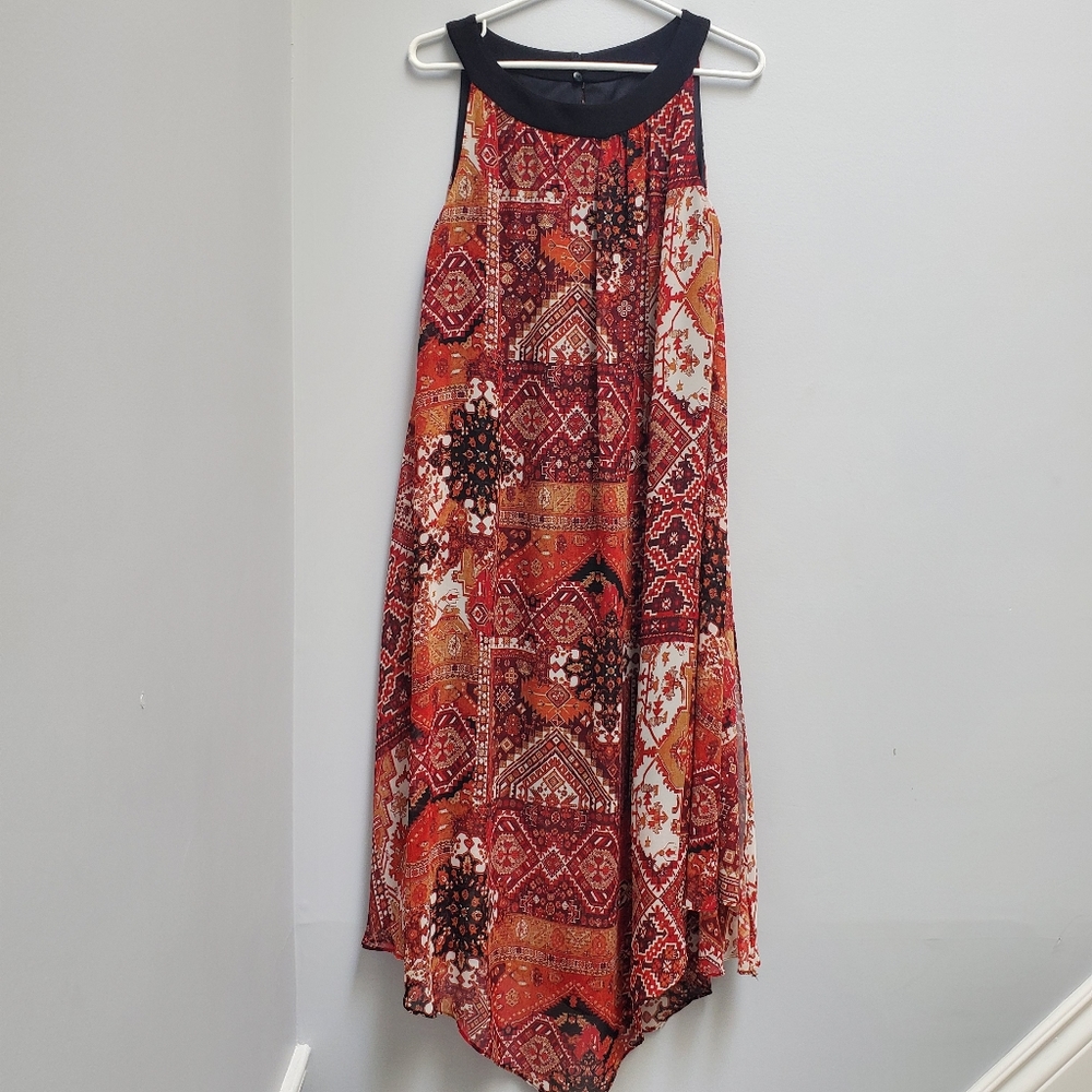 R&M Richards suzani print flowy tent dress size 14